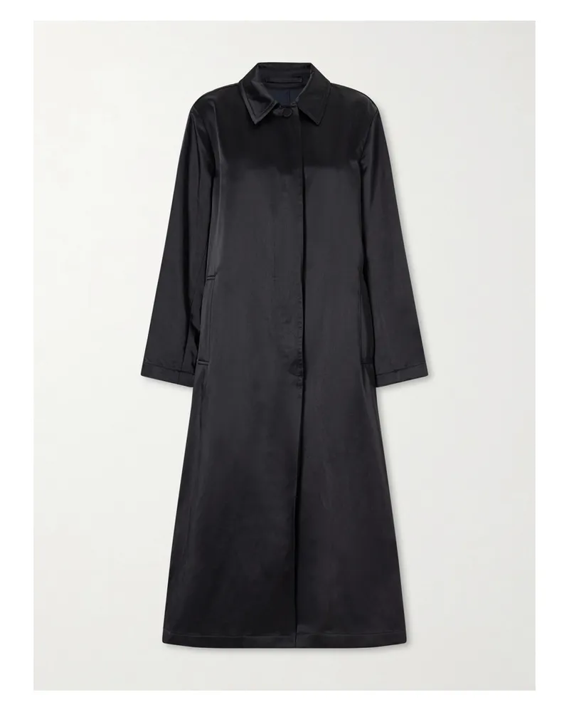 Dries van Noten Cotton-blend Satin Coat - Black Black