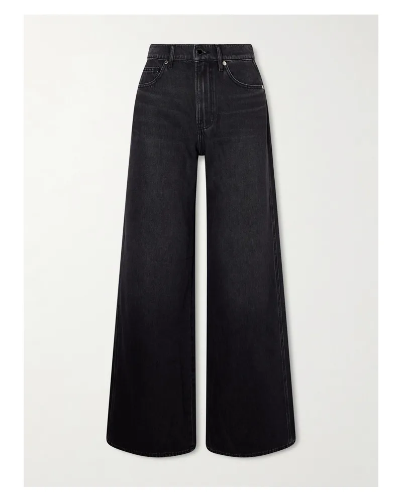 Veronica Beard Kasey Halbhohe Jeans Mit Weitem Bein - Grau Grau