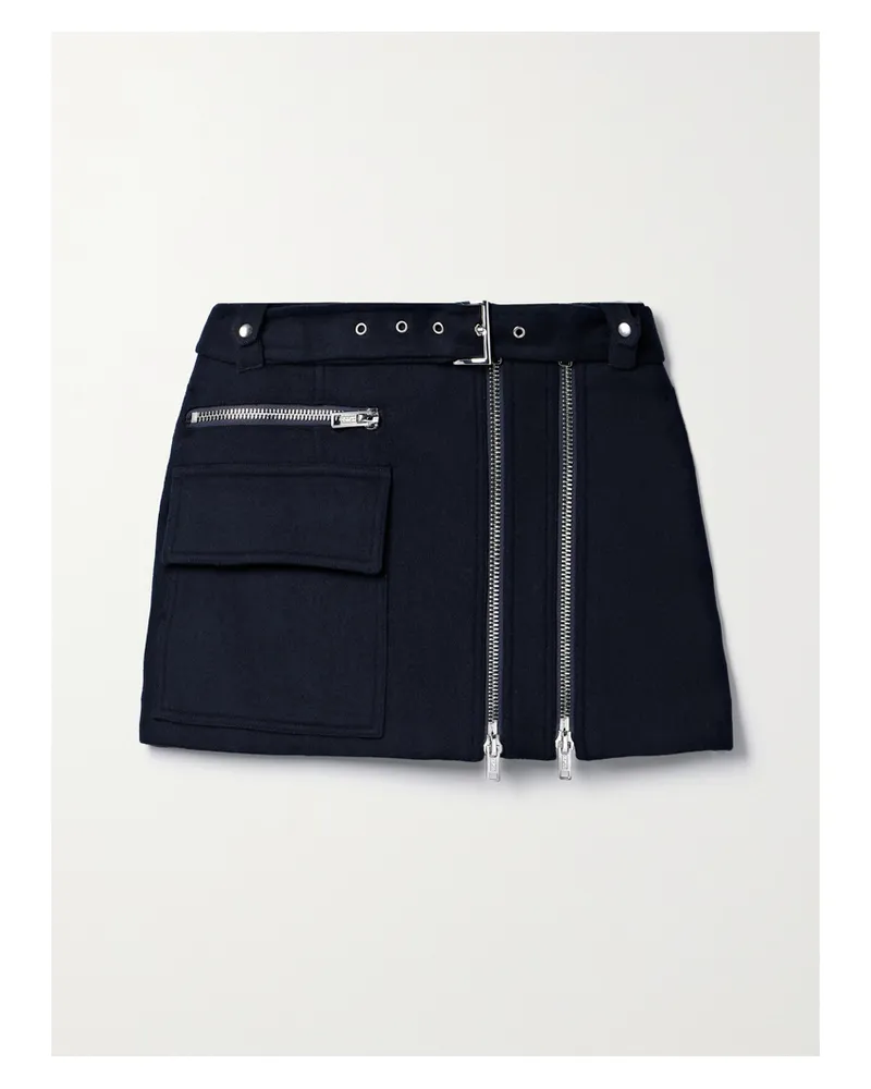 A.L.C. Christian Minirock Aus Filz Aus Einer Wollmischung Mit Gürtel - Blau Blau