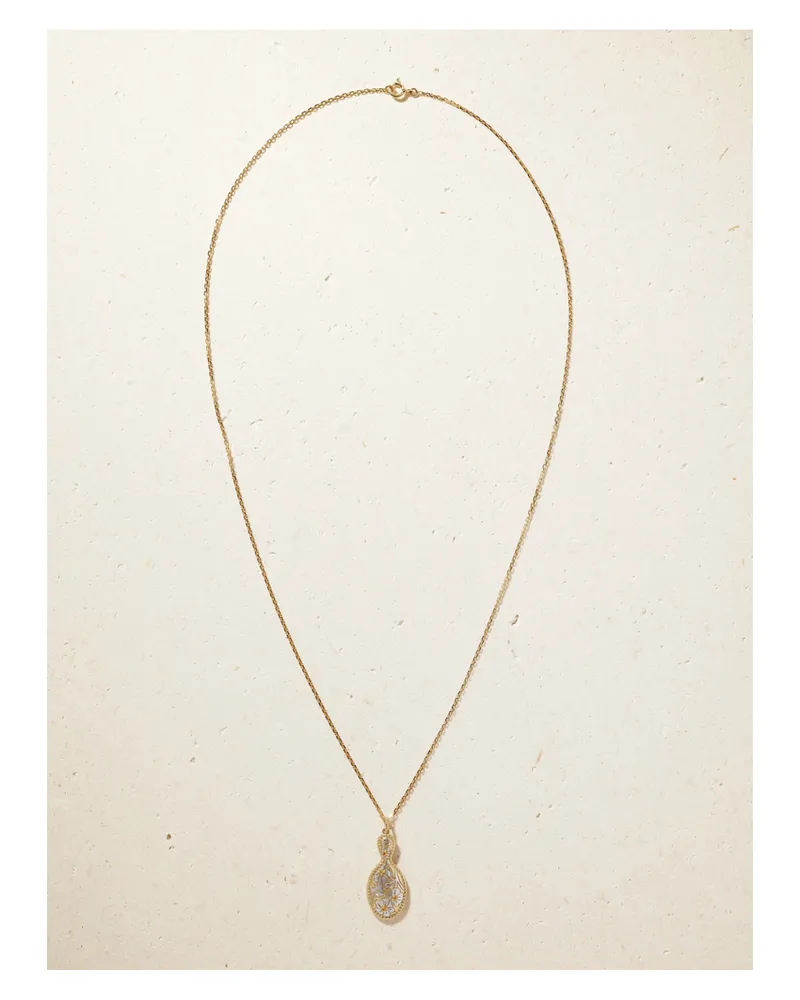 Yvonne Léon Joli Miroir 18-karat Yellow And White Gold Citrine Necklace Gold