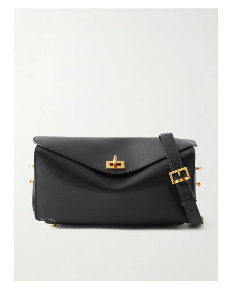 Balenciaga Paris Vii Leather Shoulder Bag - Black Black