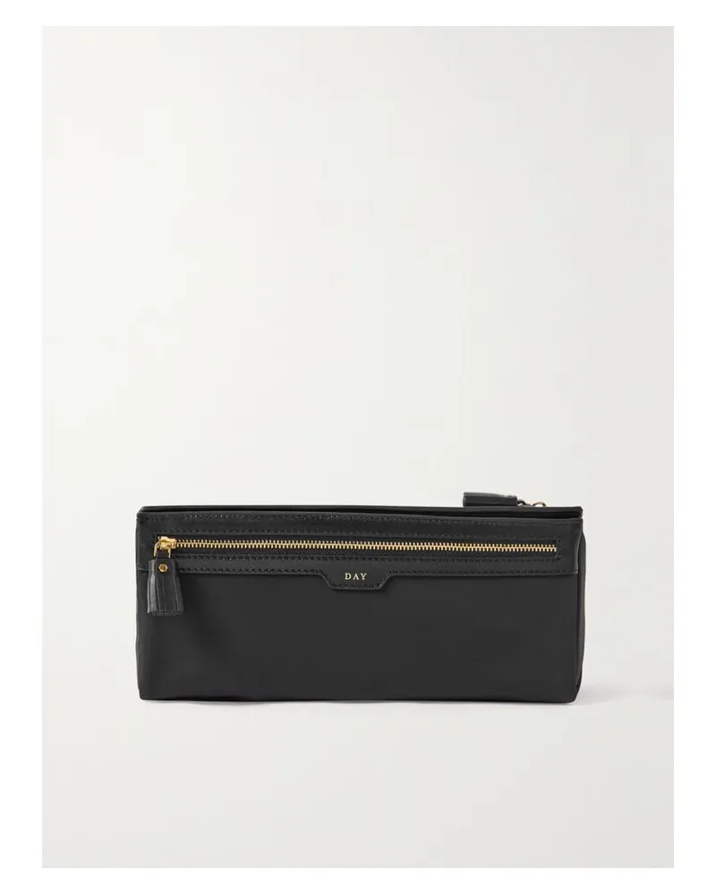 Anya Hindmarch Net Sustain Night And Day Kosmetiktasche Aus Recyceltem Shell, Pvc Und Leder - Schwarz Schwarz
