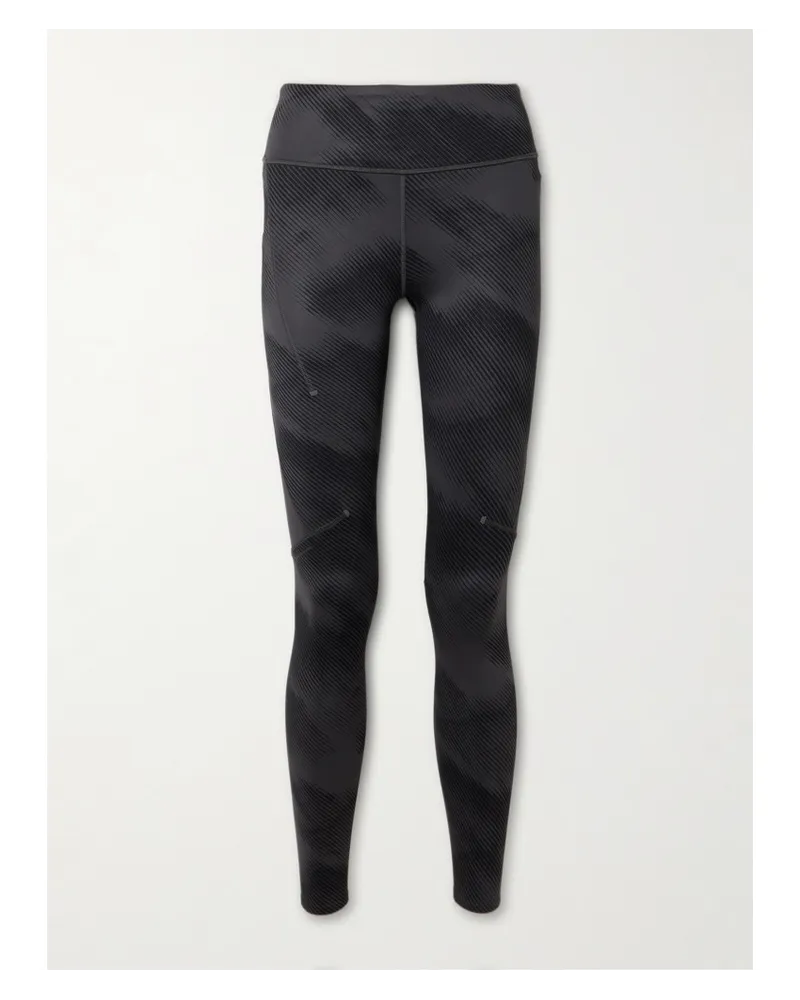 ON Running Performance Leggings Aus Recyceltem Stretch Jersey Schwarz