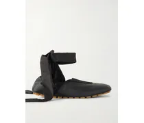 Rythmika Lace-up Leather Ballet Flats - Black