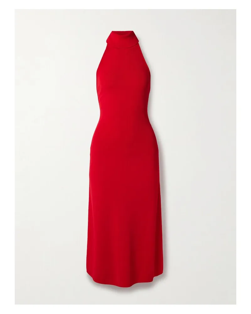 Cult Gaia Katara Rückenfreies Neckholder-midikleid Aus Strick Mit Rollkragen - Rot Rot
