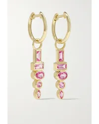 Sorellina Totem Creolen aus 18 Karat Gold mit Saphiren Pink