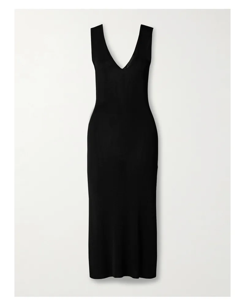 Nili Lotan Bernice Midikleid Aus Stretch-strick - Schwarz Schwarz