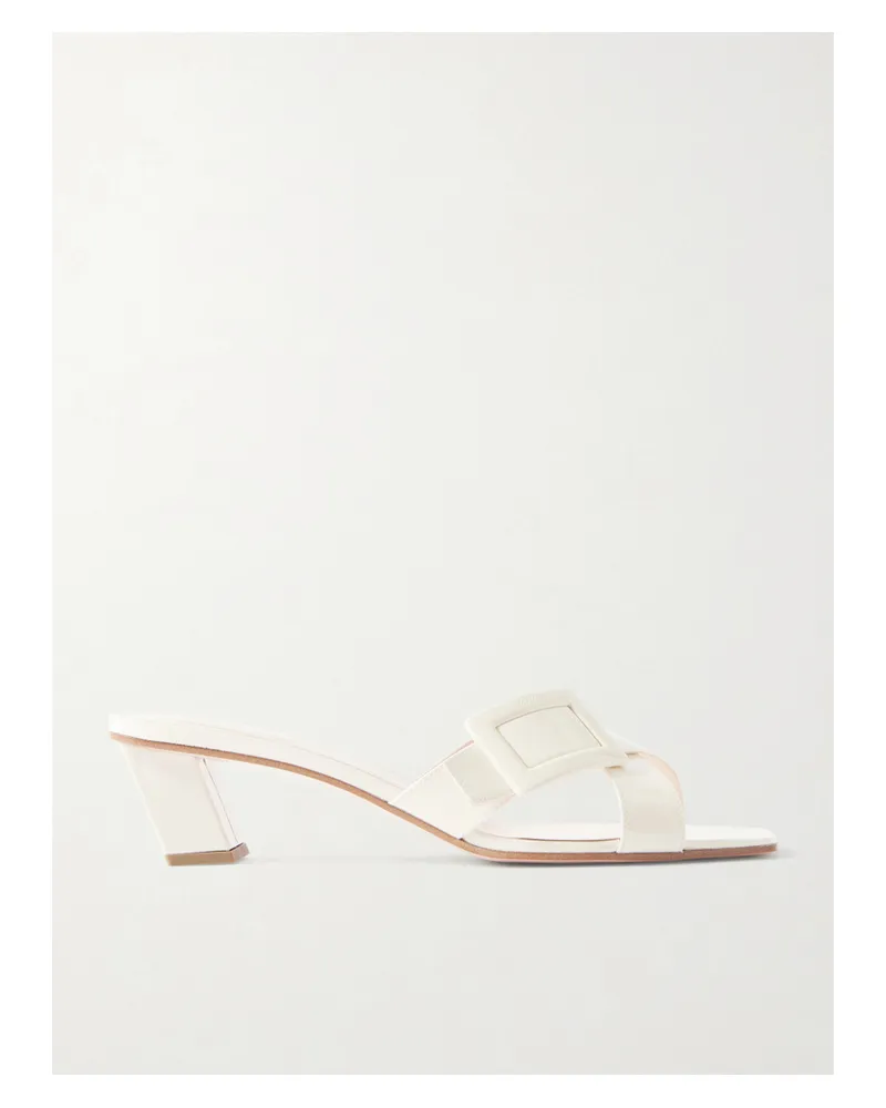 Roger Vivier Mules Aus Lackleder Mit Zierschnalle - Wollweiß Wollweiß