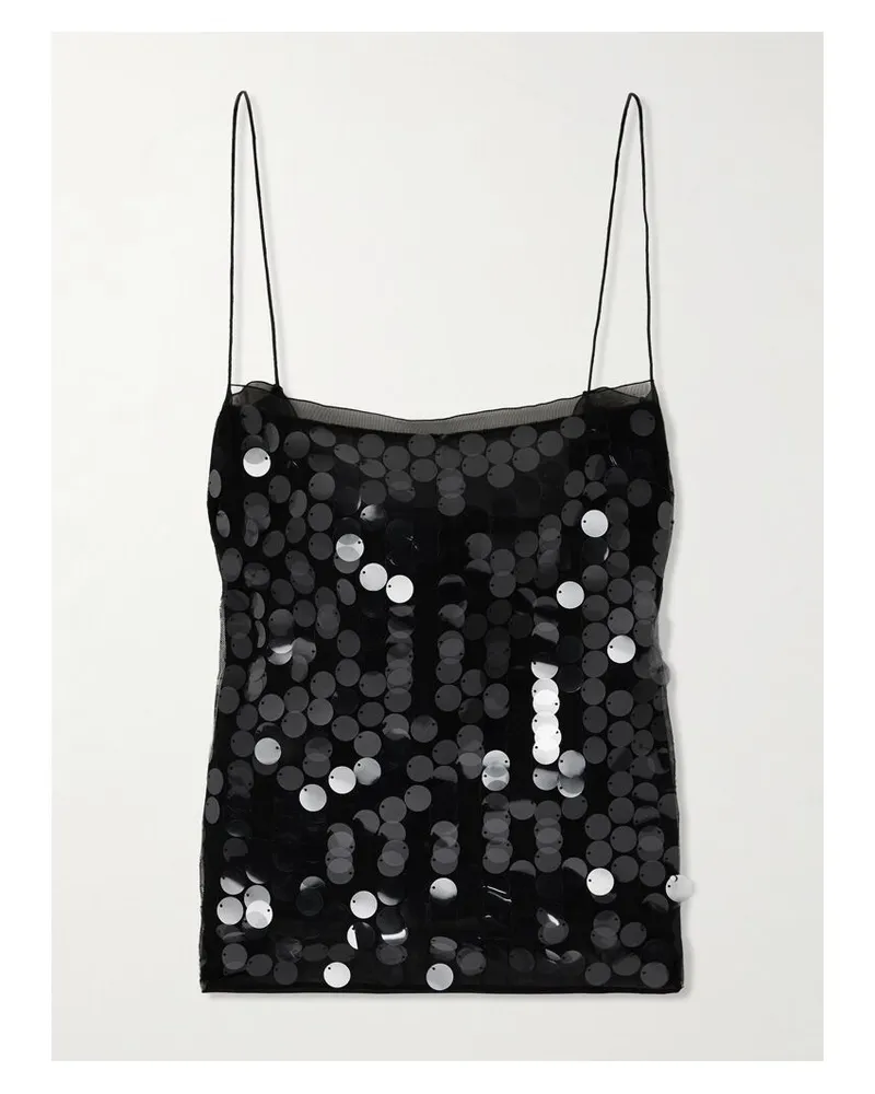 16ARLINGTON Rock Aus Chiffon Mit Pailletten - Schwarz Schwarz