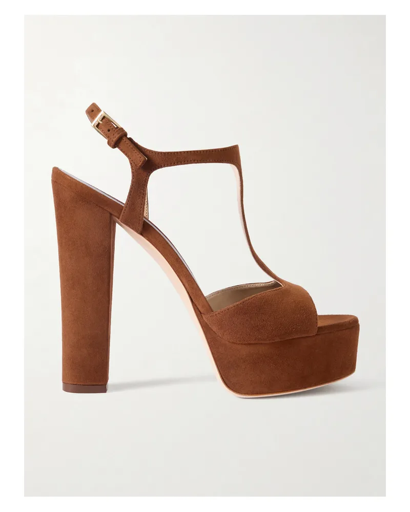 Tom Ford Suede Platform Sandals - Brown Brown