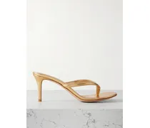 Calypso 70 Mules Aus Leder In Metallic-optik - Gold
