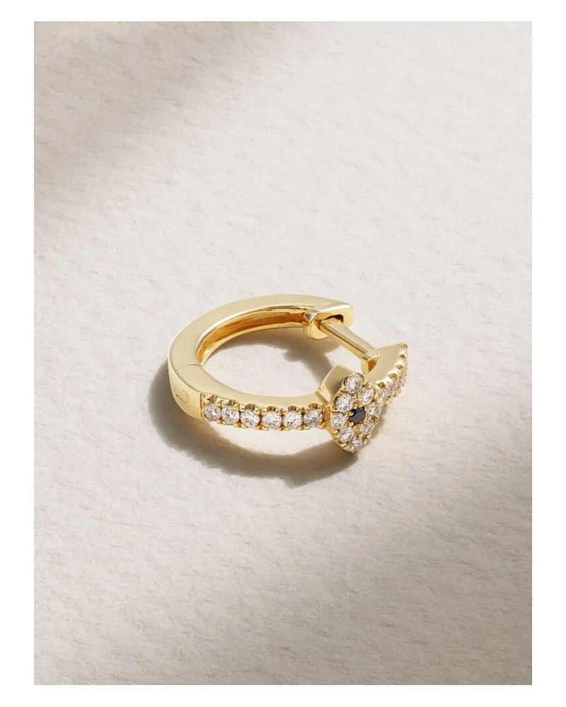 Jacquie Aiche Einzelne Creole Aus 14 Karat Gold Mit Diamanten Gold