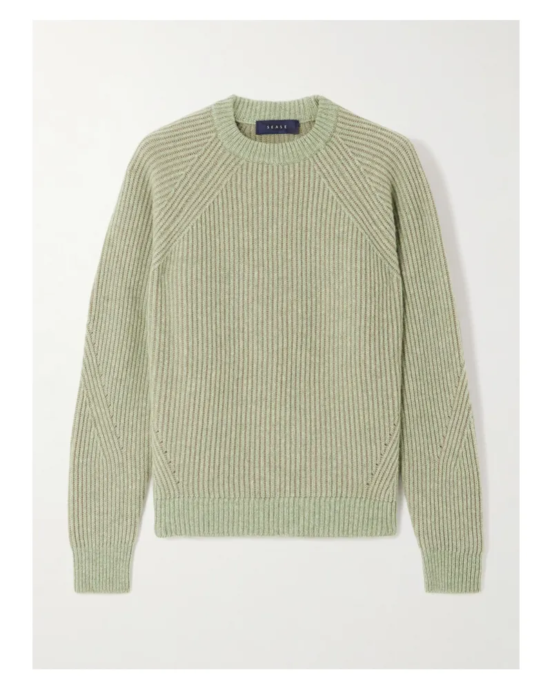 SEASE Rippstrickpullover Aus Kaschmir - Grün Grün