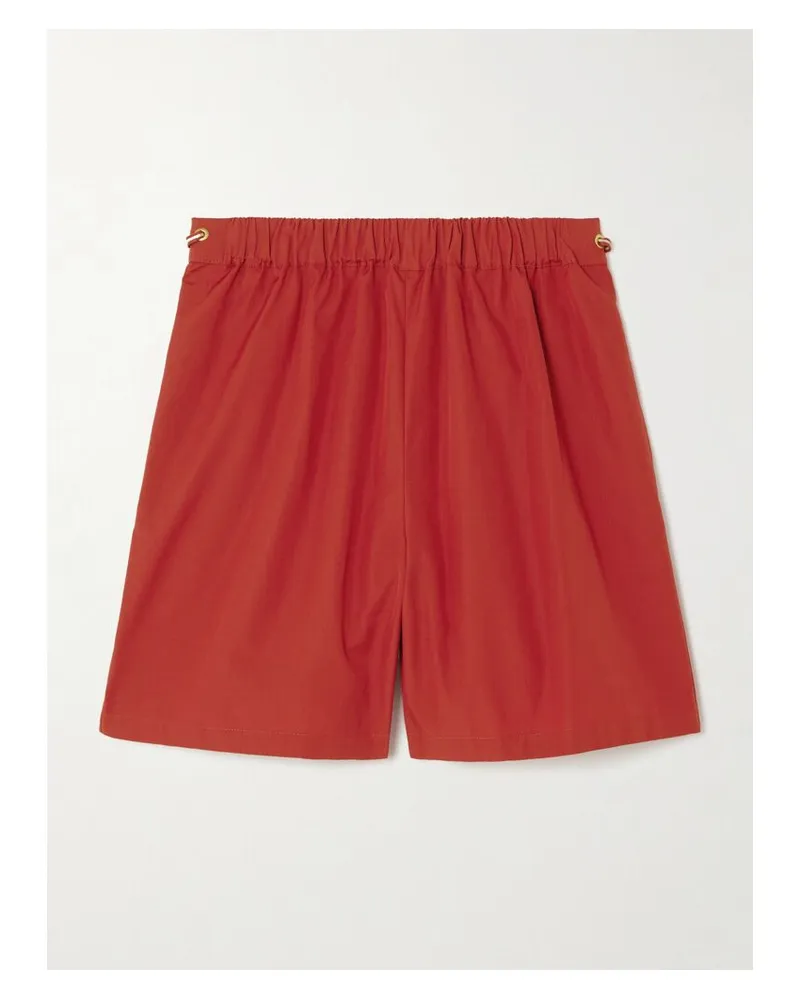 Max Mara Haway Shorts Aus Baumwollpopeline - Rot Rot