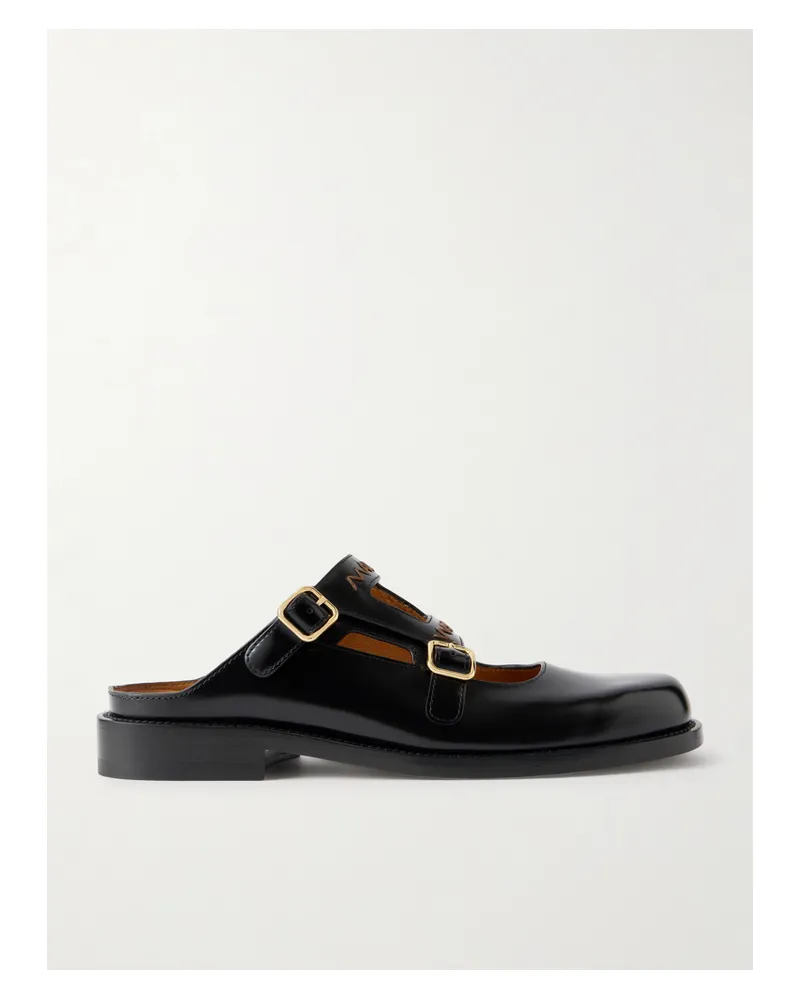 Marni Sabot Woven Leather Slip-ons - Black Black