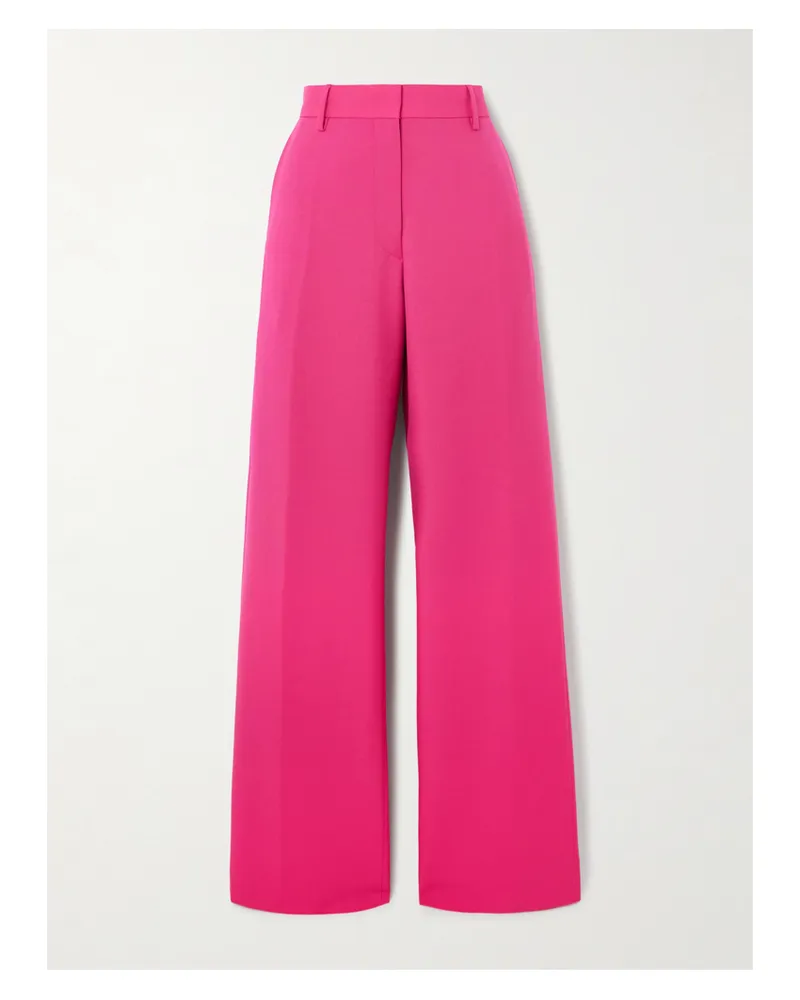 Dries van Noten Hose Mit Geradem Bein Aus Twill Aus Einer Woll-mohairmischung - Pink Pink