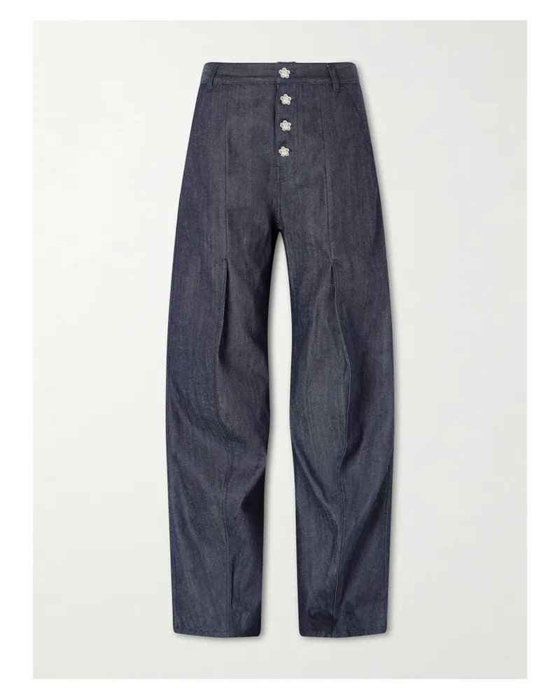 Cecilie Bahnsen Cbcarmela Hoch Sitzende Jeans Mit Weitem Bein - Blau Blau