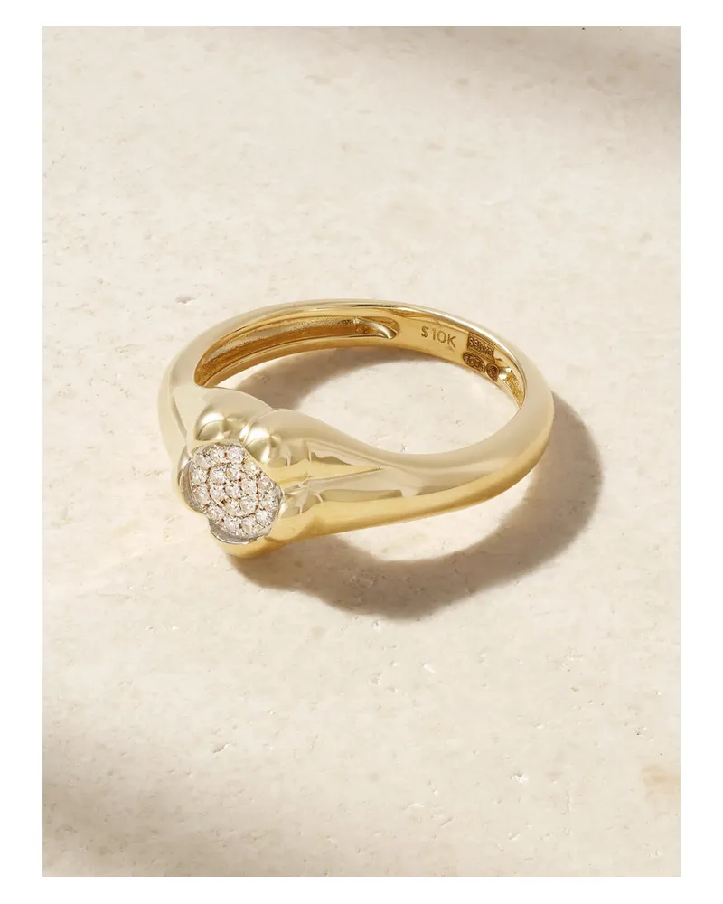 Stone & Strand Crosby Ring Aus 10 Karat Gold Mit Diamanten Gold