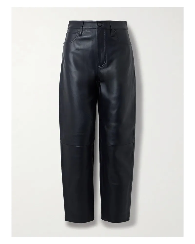 Frame Denim The Leather Neat Barrel-hose Aus Leder - Blau Blau