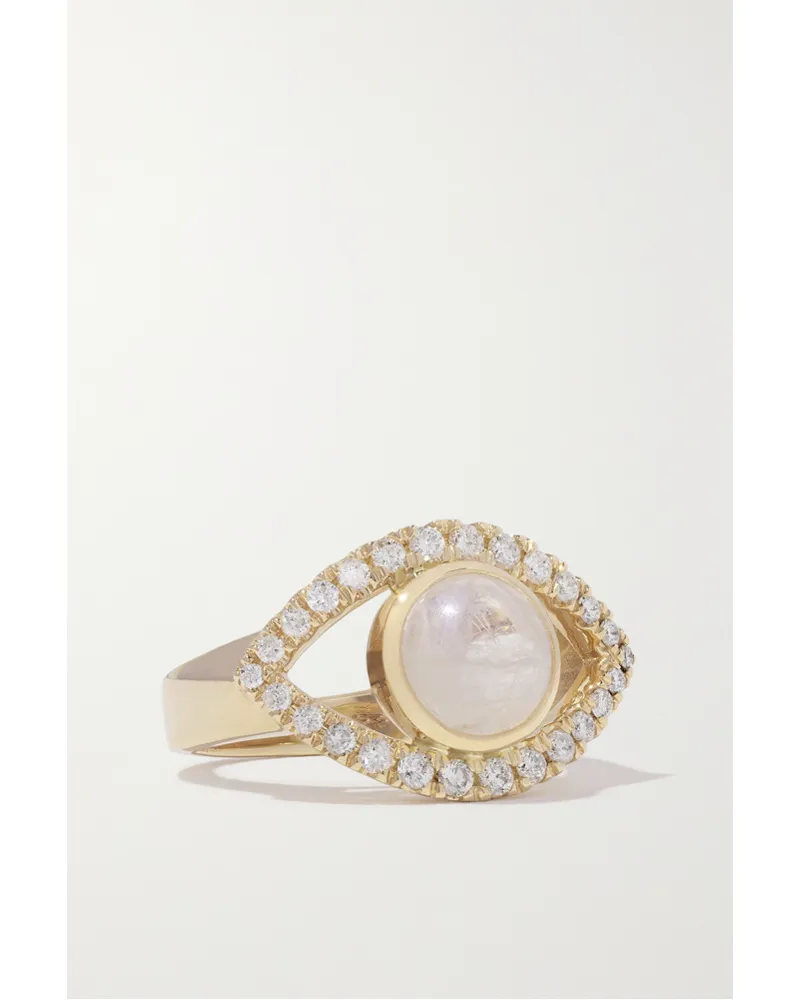 Jacquie Aiche Open Eye Small Ring aus 14 Karat Gold