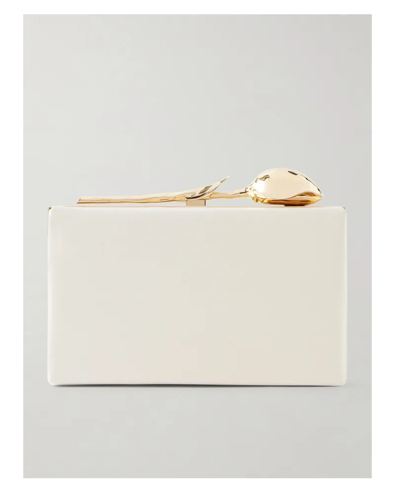 Erdem Bloom Satin Clutch - Off-white Off-white