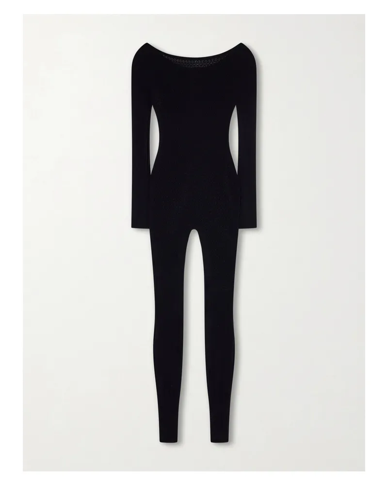 Wolford Daisy Jumpsuit Aus Stretch-econyl® - Schwarz Schwarz