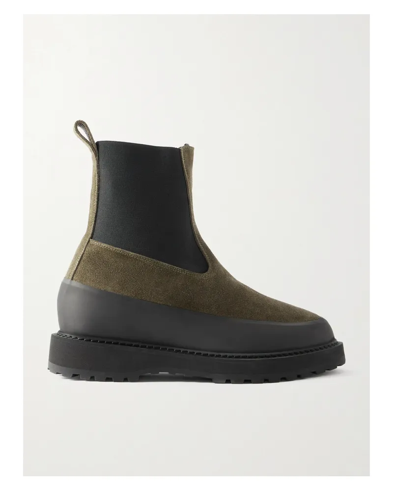 Le Monde Béryl Diemme Dolomite Chelsea Boots Aus Veloursleder - Grün Grün