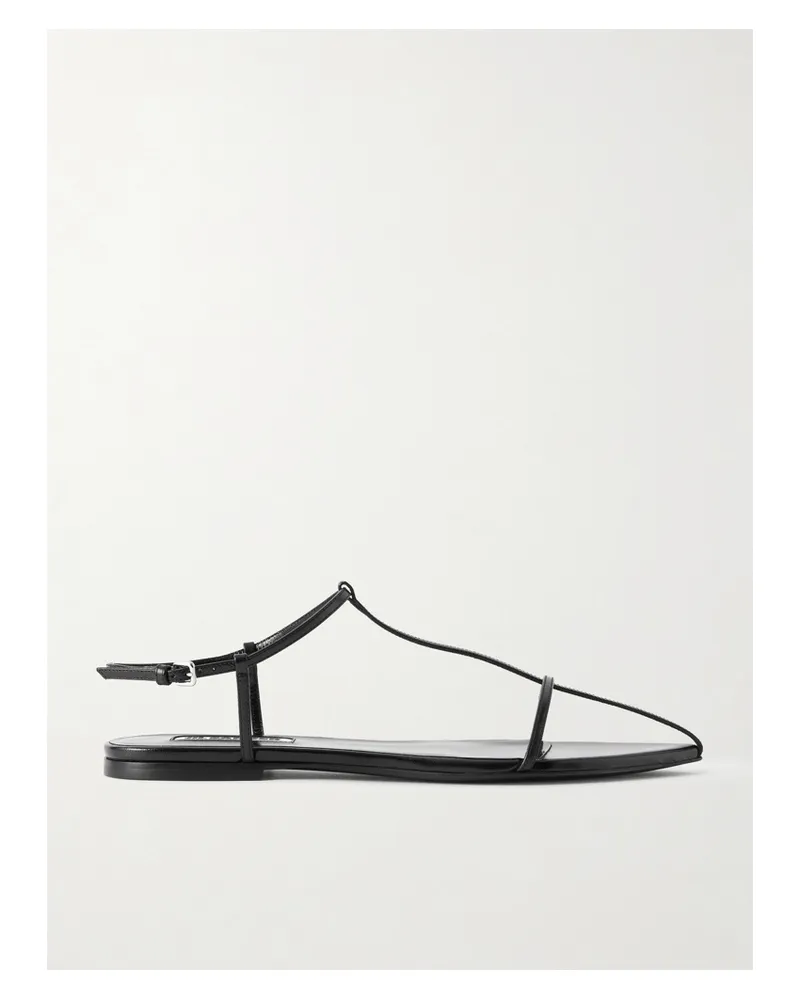 Jil Sander Sandalen Aus Leder Mit Spitzer Zehenpartie - Schwarz Schwarz