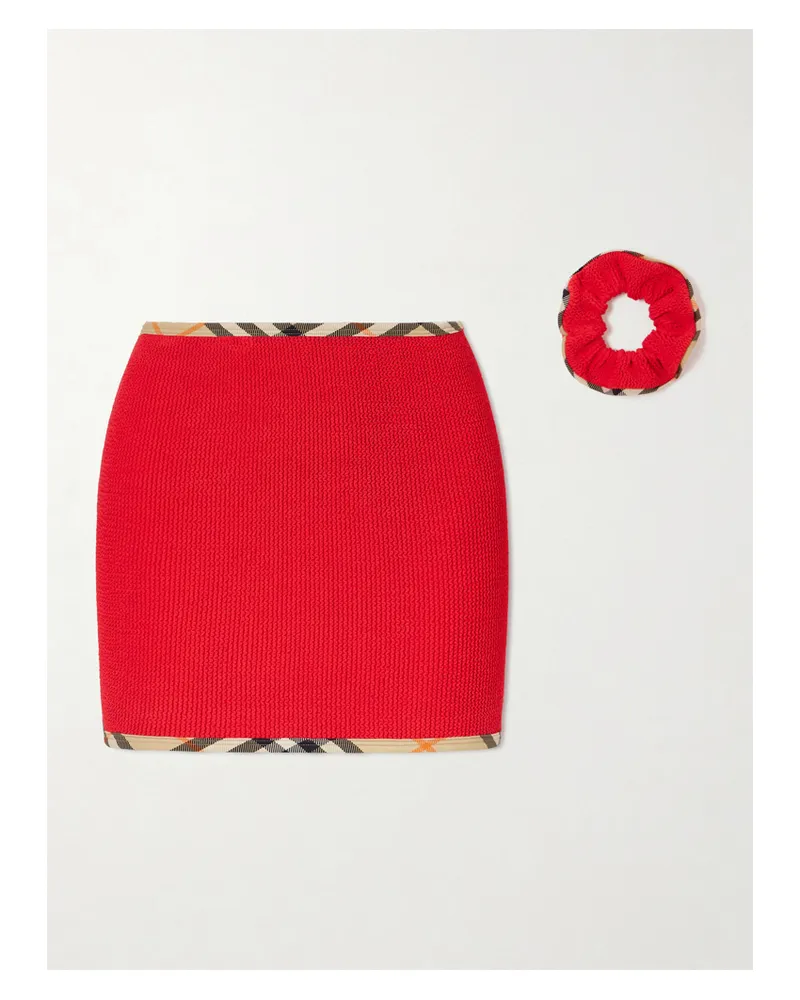 Burberry Hunza G Devyn Checked Original Crinkle™ Coverup - Red Red