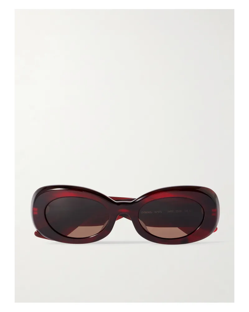 Oliver Peoples Khaite Sonnenbrille Mit Ovalem Rahmen Aus Azetat - Burgunder Burgunder