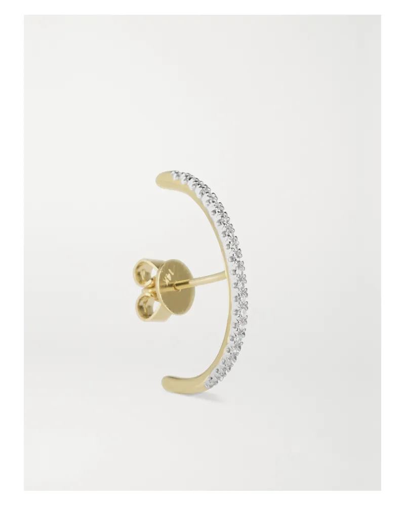 Stone & Strand Suspender Ohrring Aus 10 Karat Gold Mit Diamanten Gold