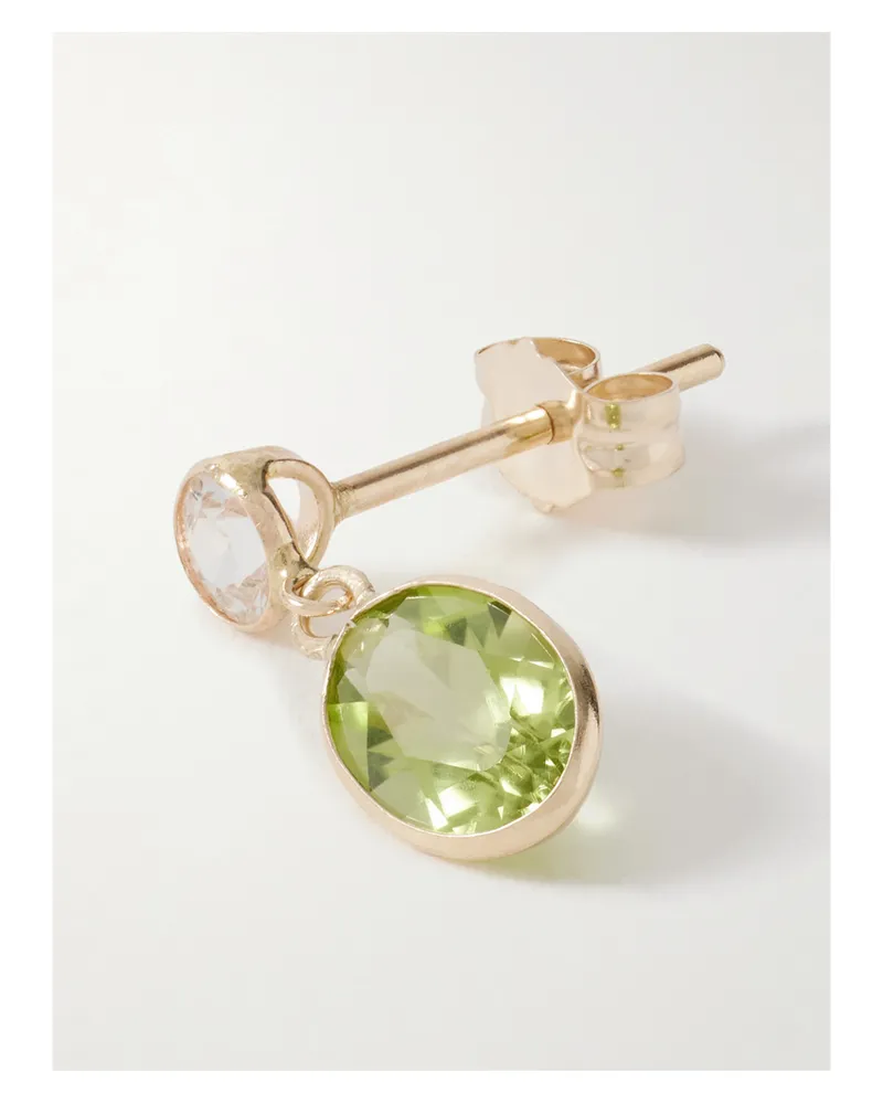 Loren Stewart Sunny Einzelner Ohrring Aus 14 Karat Gold Mit Diamant Und Peridot Gold