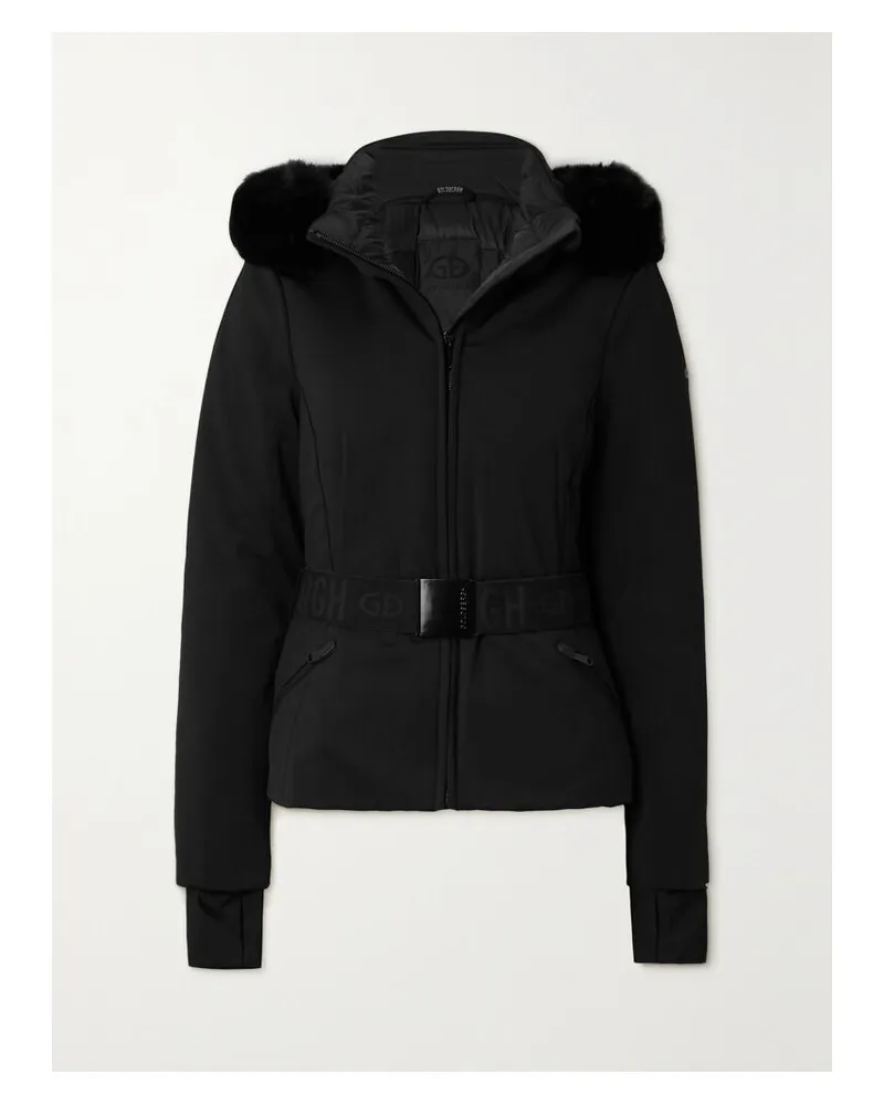 GOLDBERGH Hida Skijacke Mit Kapuze Und Faux-fur-besatz - Schwarz Schwarz
