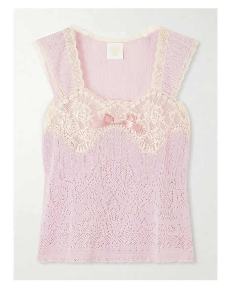 Anna Sui Lingerie Knitted Top - Pink Pink
