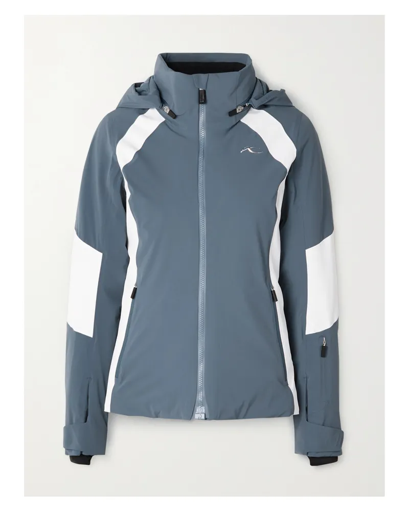 Kjus Acrux Wattierte Skijacke Aus Shell Mit Kapuze - Blau Blau