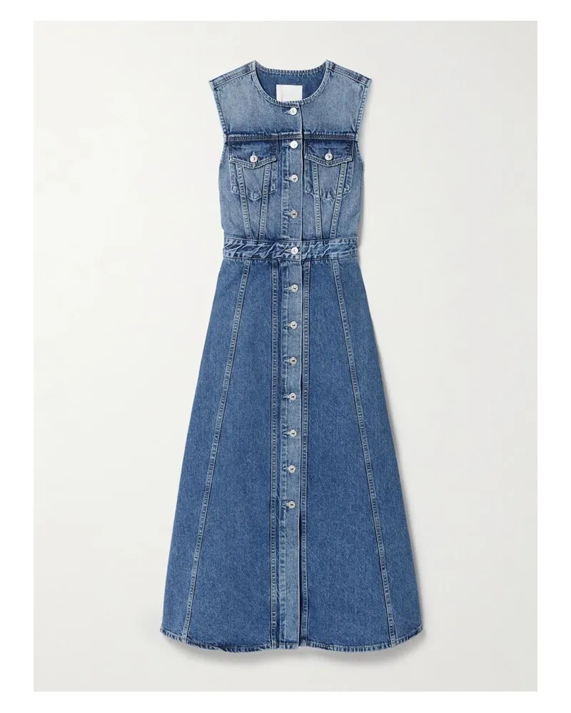 Citizens of humanity Idalene Midi-hemdblusenkleid Aus Bio-denim - Blau Blau