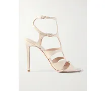 Paradise Sandalen Aus Leder Mit Schlangeneffekt - Elfenbein