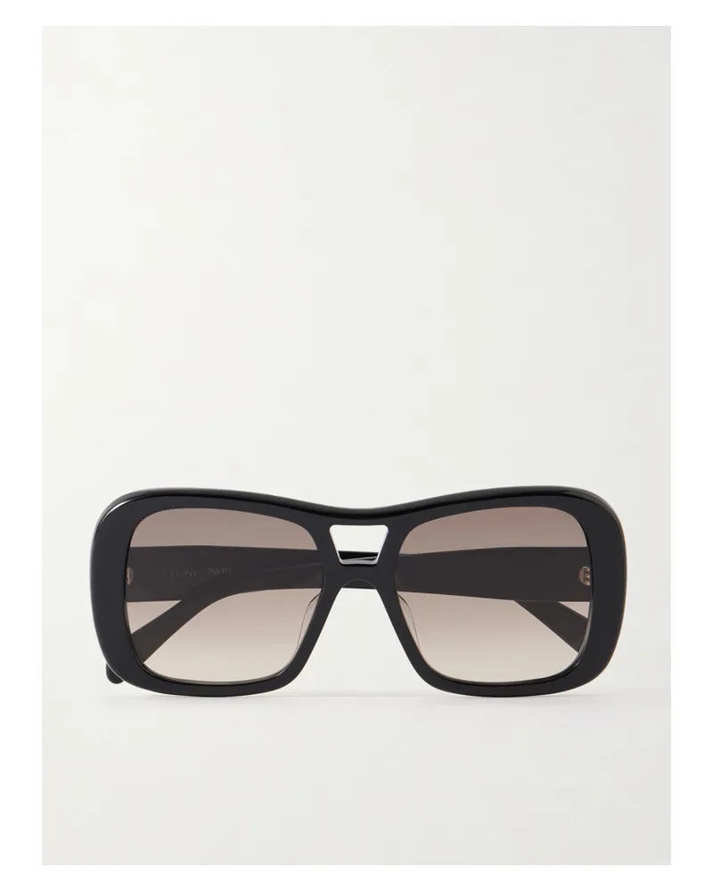 Celine Aviator-style Acetate Sunglasses - Black Black