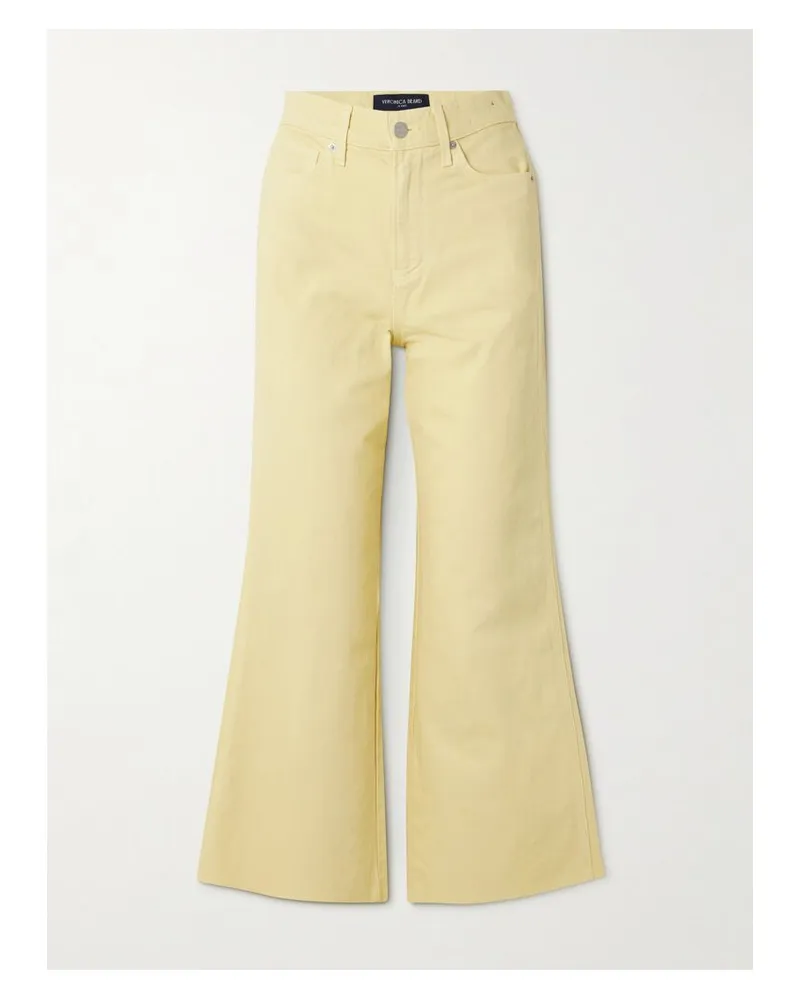 Veronica Beard Taylor Hoch Sitzende Schlagjeans - Gelb Gelb