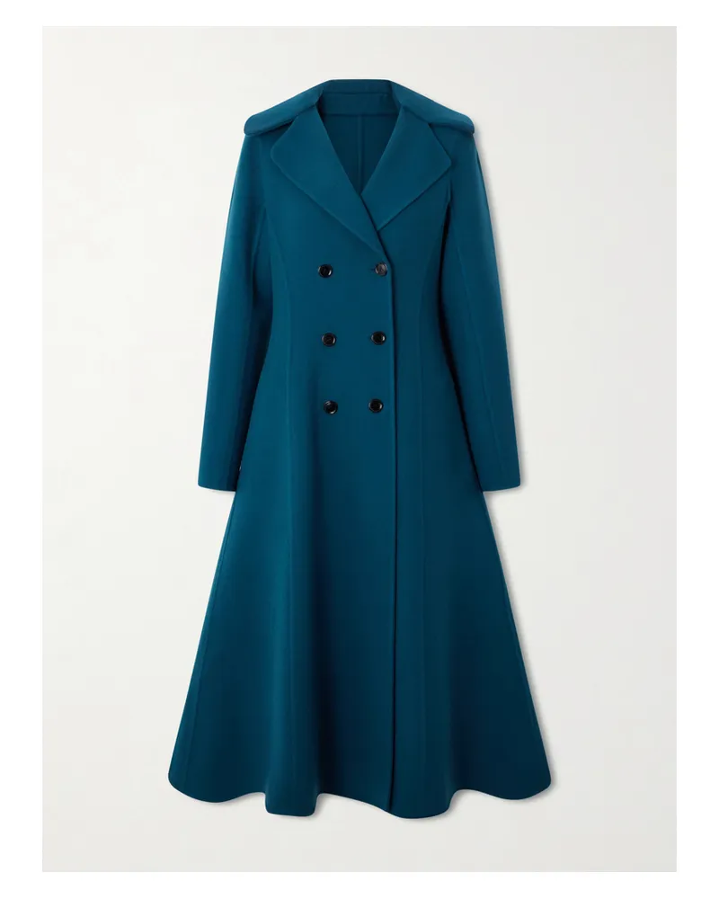 Alaïa Double-breasted Wool Coat - Blue Blue