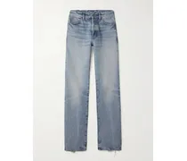 Nico Halbhohe Jeans Mit Geradem Bein In Distressed-optik - Blau
