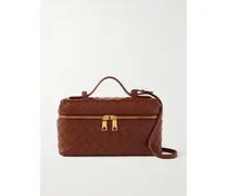 Bang Bang Vanity Intrecciato Leather Tote - Red