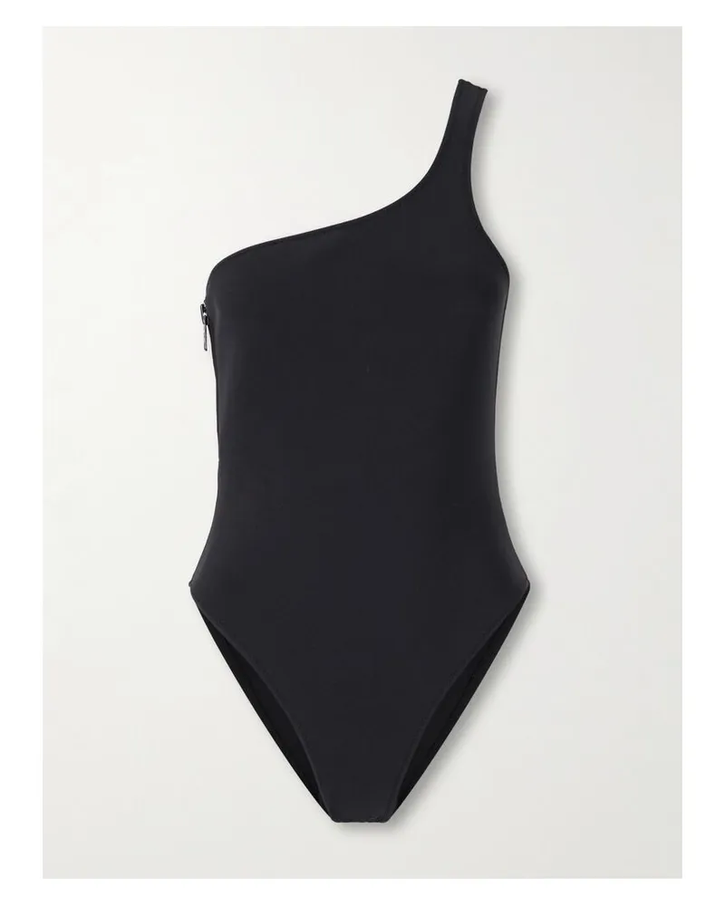 Lisa Marie Fernandez Arden Asymmetrischer Badeanzug Aus Neopren - Schwarz Schwarz