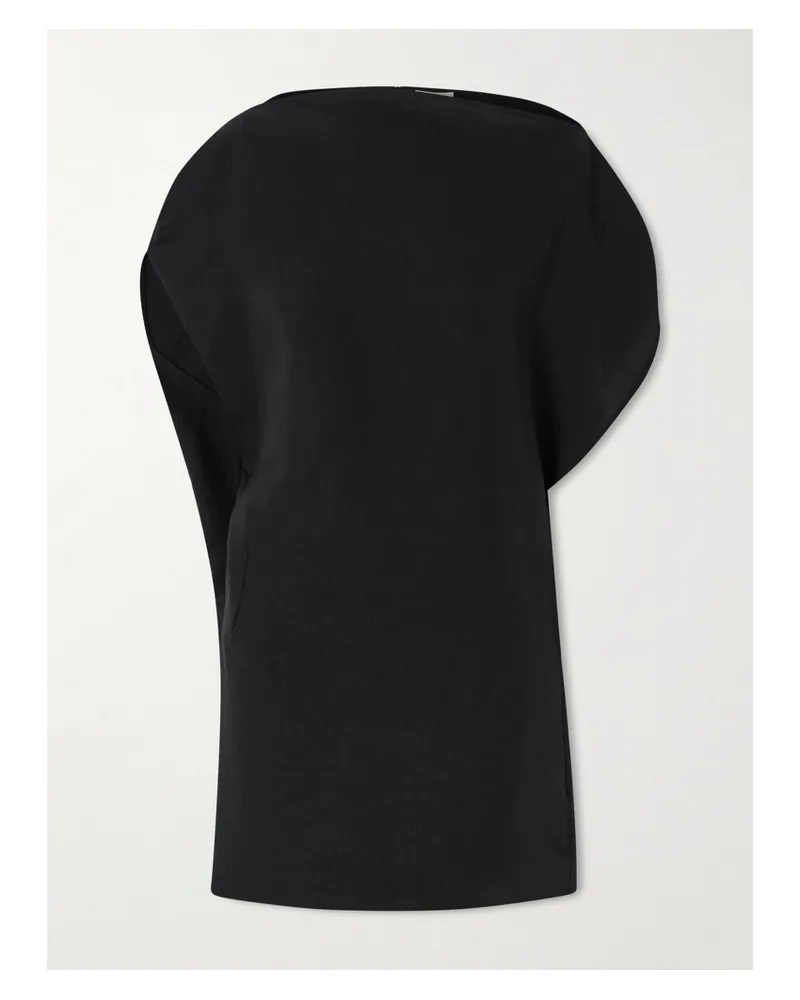 KHAITE Erin Silk And Cotton-blend Organza Mini Dress - Black Black