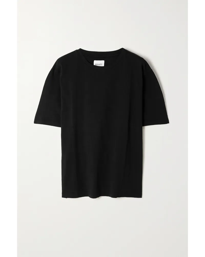 KHAITE Mae Cotton-jersey T-shirt - Black Black