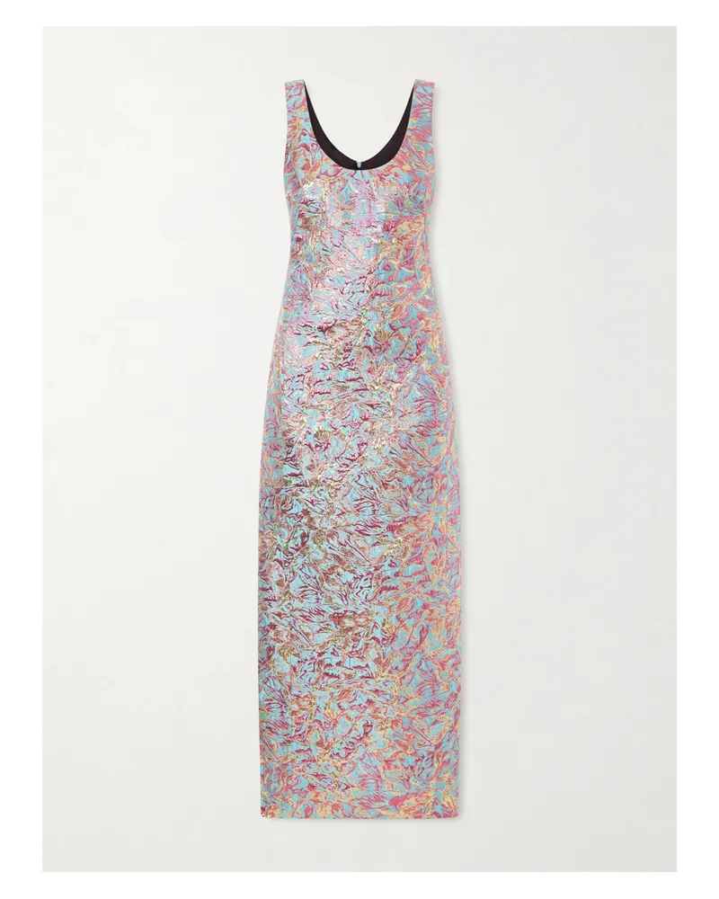 Dries van Noten Brocade Maxi Dress - Blue Blue