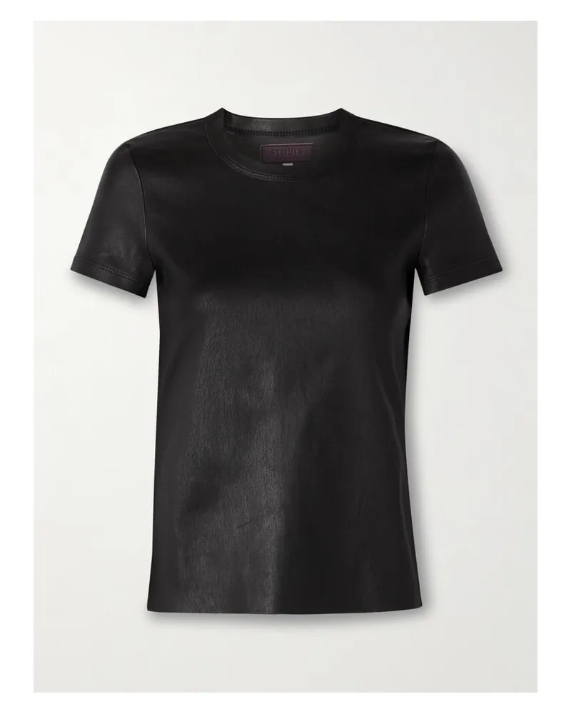 Stouls T-shirt Aus Leder - Schwarz Schwarz