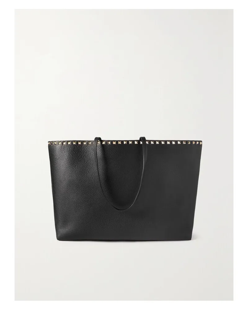 Valentino Garavani Valentino Garavani Rockstud Tote Aus Strukturiertem Leder - Schwarz Schwarz