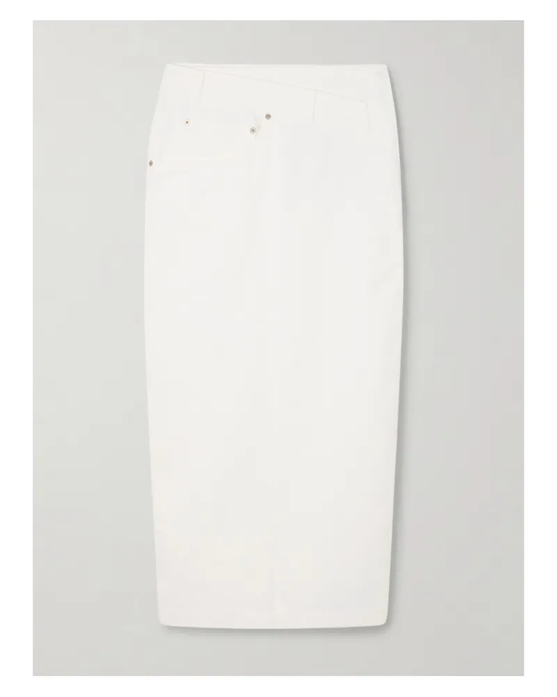 Loewe Asymmetrischer Midi-jeansrock - Weiß Weiß