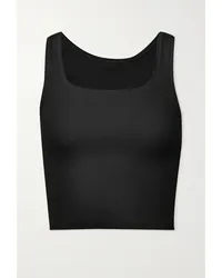 SKIMS Cotton Rib Tank – Soot – Tanktop aus Geripptem Jersey aus einer Baumwollmischung Schwarz